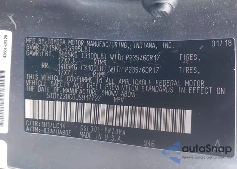 2018 Toyota Sienna Xle 8 Passenger from USA, damaged, VIN 5TDYZ3DC0JS917727